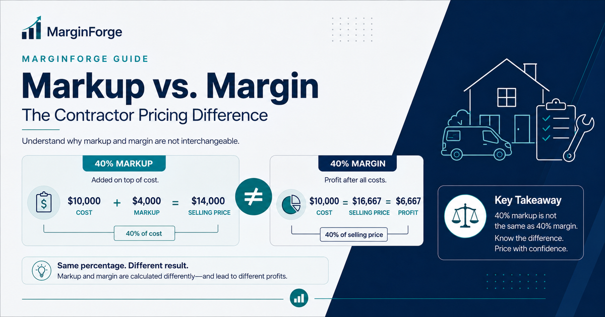 Markup vs. Margin: The Contractor Pricing Difference