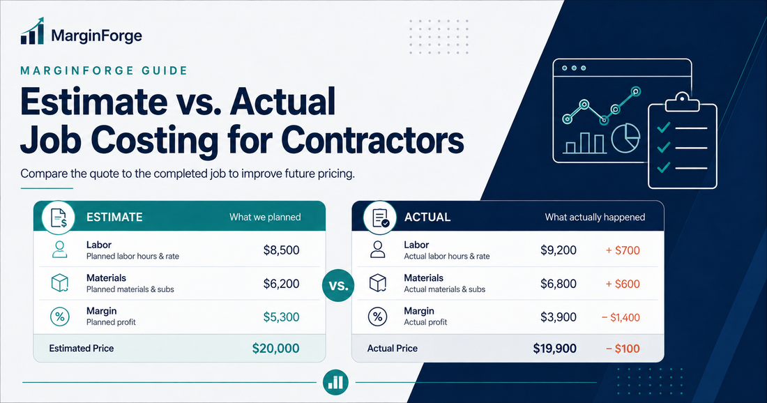 Estimate vs. Actual Job Costing for Contractors