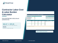 Contractor Labor Cost & Labor Burden Calculator