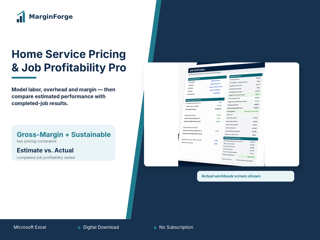Home Service Pricing & Job Profitability Pro